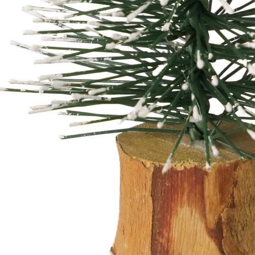 Article Mini sapins forêt d'hiver enneigée Ø5cm H8cm 12 pcs