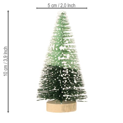 Floristik24 Mini sapin de Noël artificiel avec neige Ø5cm H10cm 6 pcs