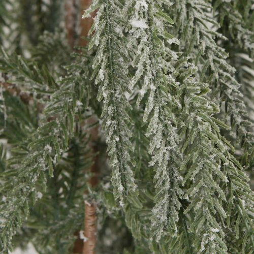 Article Mini sapin de Noël en pot avec neige en hiver 45x110cm