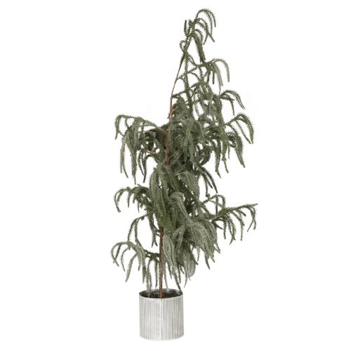 Article Mini sapin de Noël en pot avec neige en hiver 45x110cm