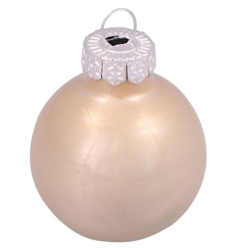 Floristik24 Mini boules de Noël boules d'arbre en verre cachemire Ø3cm 22 pcs