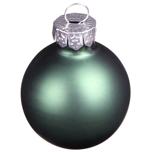 Mini boules de Noël verre vert nacre gris Ø3cm 22 pcs | Floristik24.be