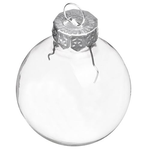 Article Mini boules de Noël en verre rétro transparent Ø3cm 22 pcs