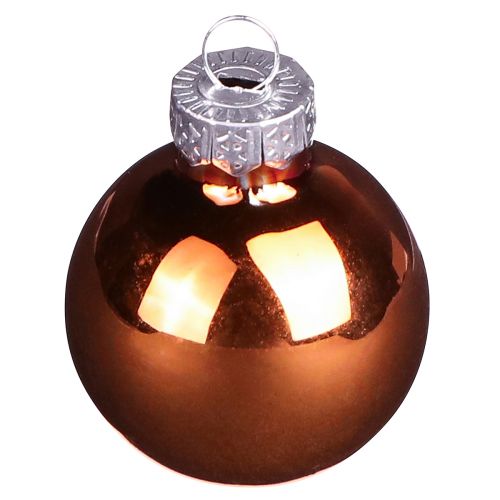 Article Mini boules de Noël verre mix doré marron Ø3,5cm 22 pcs