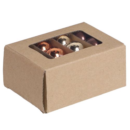 Article Mini boules de Noël verre mix doré marron Ø3,5cm 22 pcs