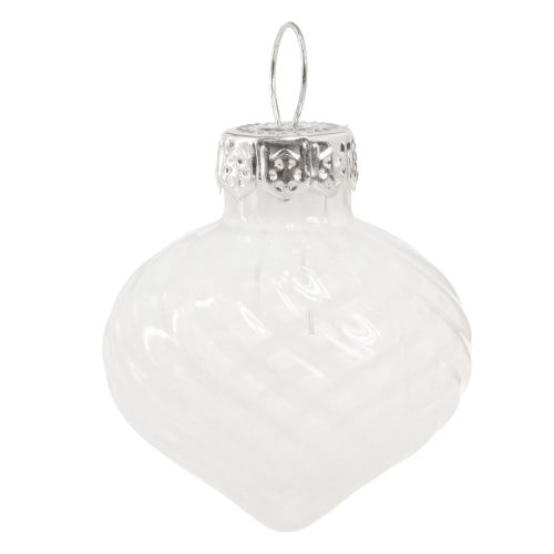 Article Mini boules de Noël boules d&#39;arbre blanches verre 3cm 9 pcs