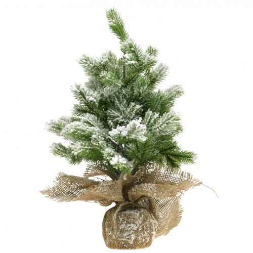 Article Mini sapin de Noël en sac enneigé Ø25cm H42cm