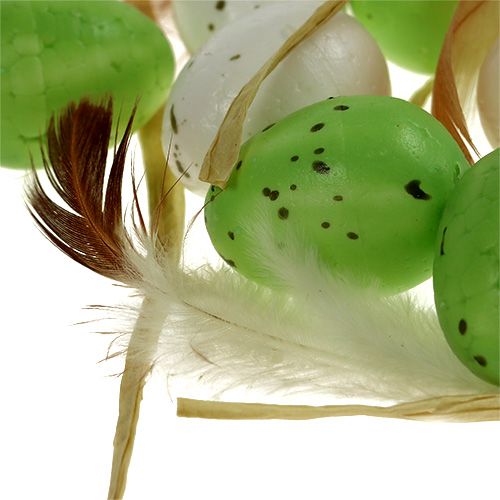 Floristik24 Mini oeuf vert-blanc 2,5cm 48 pcs