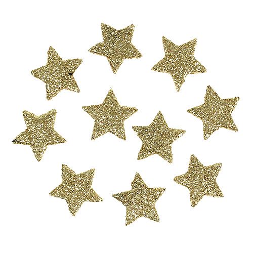 Article Mini étoile pailletée dorée 2,5 cm 96 pcs