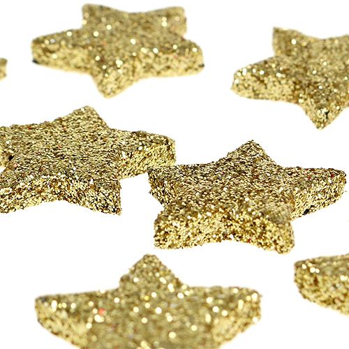 Article Mini étoile pailletée dorée 2,5 cm 96 pcs