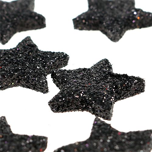 Article Mini étoile pailletée noire 2,5 cm 96 pièces