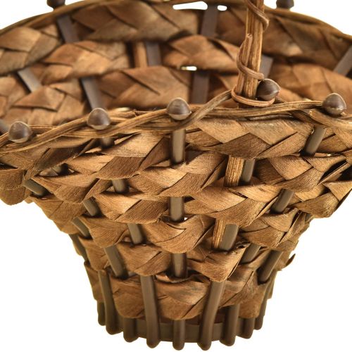 Article Mini panier à anses en osier marron 15 × 11 cm, lot de 3