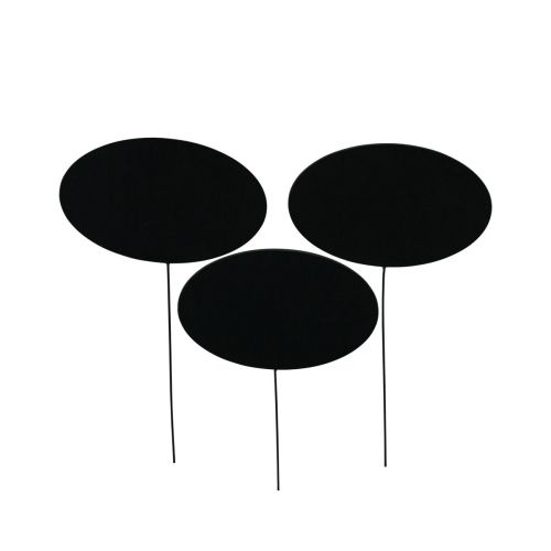 Mini Tableau Noir Ovale Piquet pot de fleurs 7,5×4,5cm 12pcs