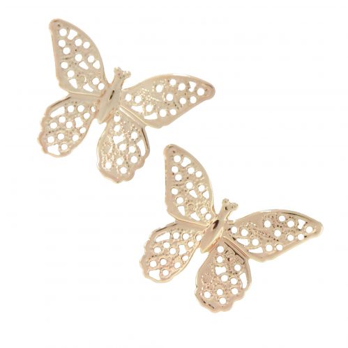 Décoration à disperser en métal mini papillons doré 3cm 50 pcs