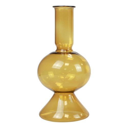 Article Mini vase vase en verre jaune vase à fleurs verre Ø8cm H16,5cm