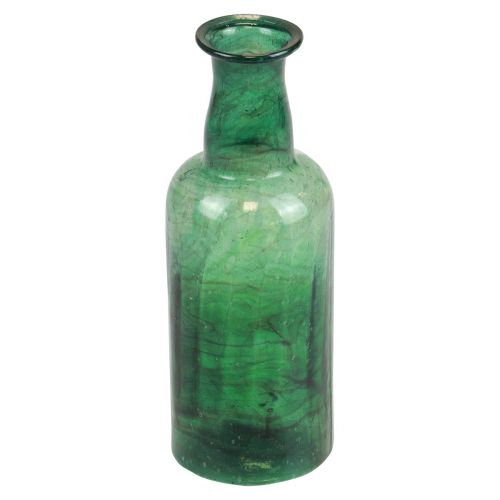 Article Mini vase bouteille en verre vase à fleurs vert Ø6cm H17cm