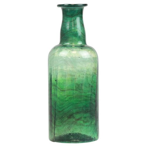 Article Mini vase bouteille en verre vase à fleurs vert Ø6cm H17cm