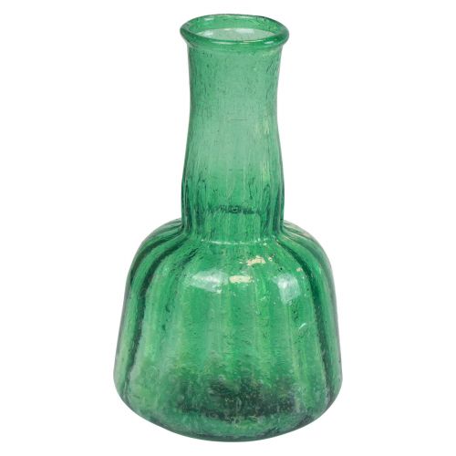 Article Mini vase en verre vase à fleurs vert Ø8,5cm H15cm