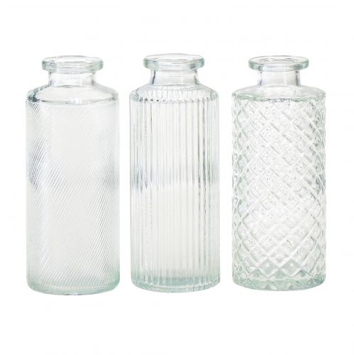 Mini vases vases bouteilles décoratifs en verre Ø5cm H13cm 3pcs