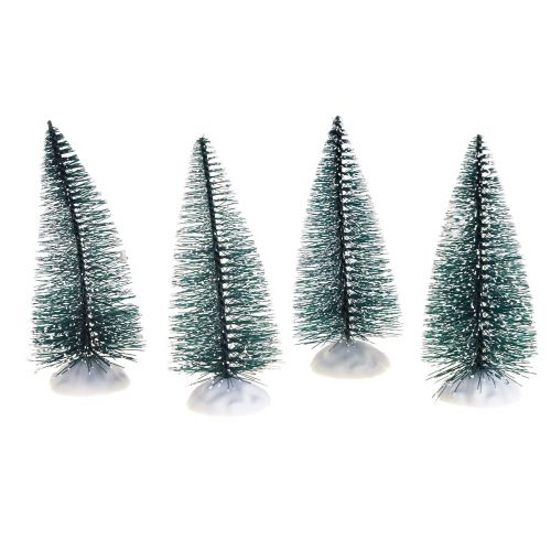 Floristik24 Mini décoration de sapin de Noël enneigé 10cm 4pcs