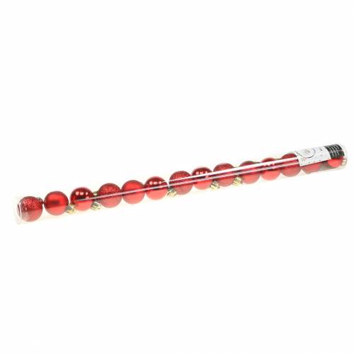 Article Mini boule de Noël rouge Ø3cm 14pcs