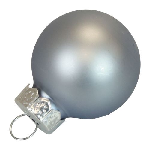 Floristik24 Mini boules de Noël verre bleu mat/brillant Ø2,5cm 20 pcs