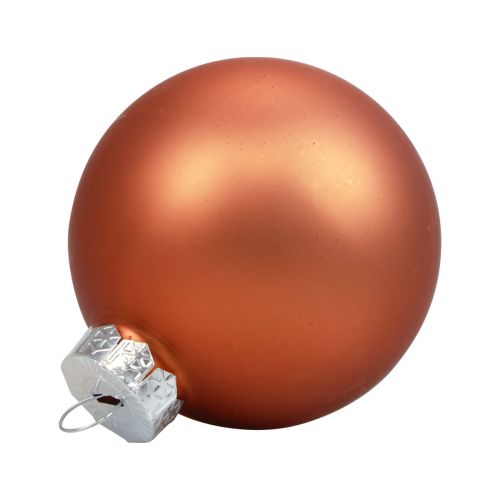 Floristik24 Mini boules de Noël en verre boules de verre rouge-marron Ø4cm 24 pcs