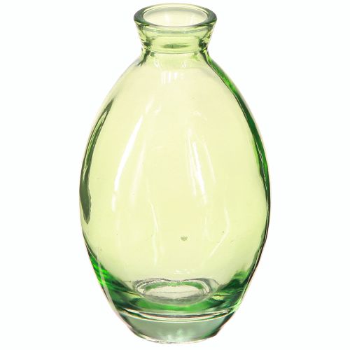 Mini vases déco en verre bombés teintés vert H12cm 6pcs