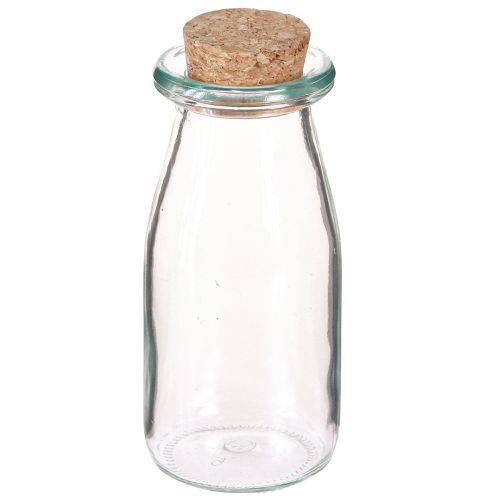 Mini vases en verre avec bouchon en liège H13.5cm Ø5.5cm 6pcs