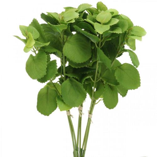 Vert menthe artificielle, branches de menthe déco, fleur en soie L32cm 3pcs