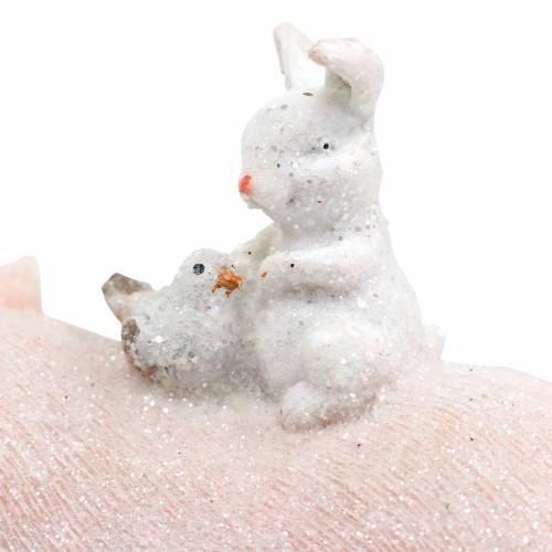 Article Ensemble de figurines décoratives piggy avec des amis animaux 9.3cm × 7.5 / 8.5cm 2pcs