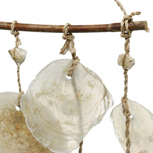 Floristik24 Suspension décoration maritime, coquillages capiz, décoration estivale L73cm l35cm