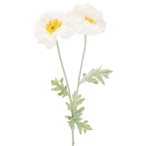 Coquelicot artificiel blanc à