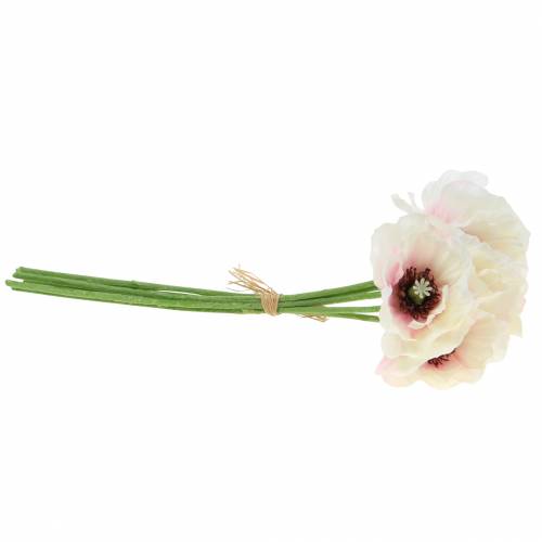 Floristik24 Coquelicot blanc, rose 29cm 6pcs