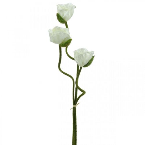 Fleur Artificielle Pavot Maïs Rose Artificielle Blanc L55/60/70cm Lot de 3
