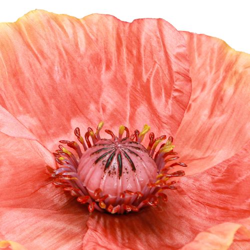 Article Coquelicot déco Fleur artificielle en orange Ø13cm 84cm