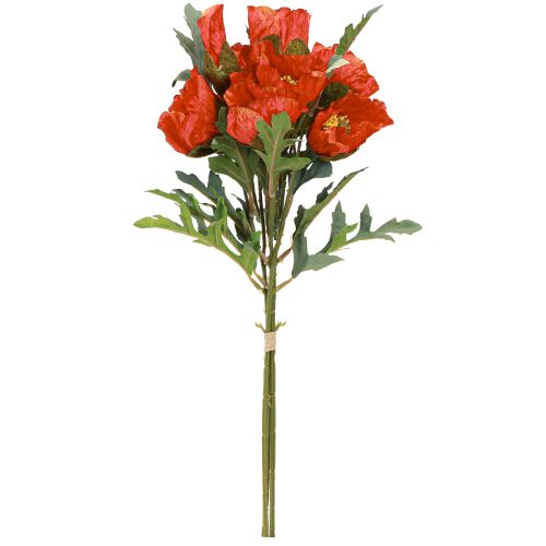 Article Décoration de coquelicot Coquelicot artificiel rouge 45 cm Bouquet avec 3 pièces