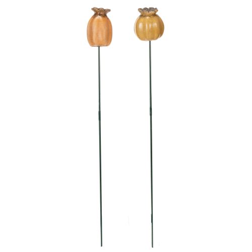 Article Capsule de pavot décorative à piquer - élément décoratif pour le jardin et les projets de bricolage - 41 cm, lot de 4