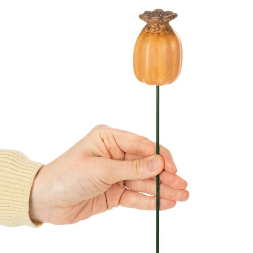 Article Capsule de pavot décorative à piquer - élément décoratif pour le jardin et les projets de bricolage - 41 cm, lot de 4