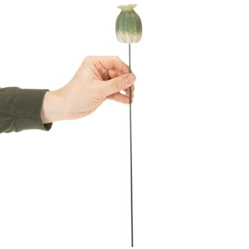 Article Piquet décoratif en forme de capsule de pavot pour une touche d'élégance automnale au jardin ou un balcon, 41 cm, lot de 4