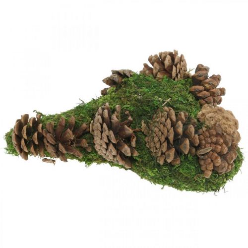 Floristik24 Décoration tombe coeur mousse avec cônes pour arrangement funéraire 20×13cm