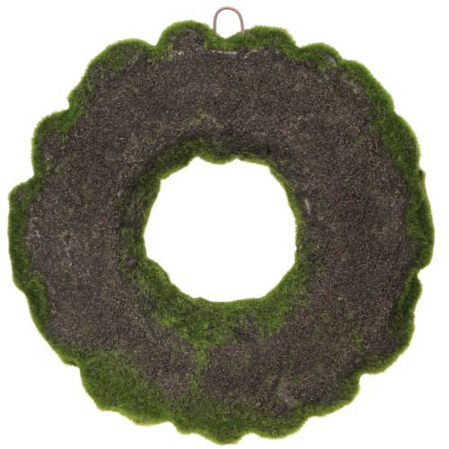 Article Couronne de mousse artificielle, décoration murale en mousse verte Ø34cm