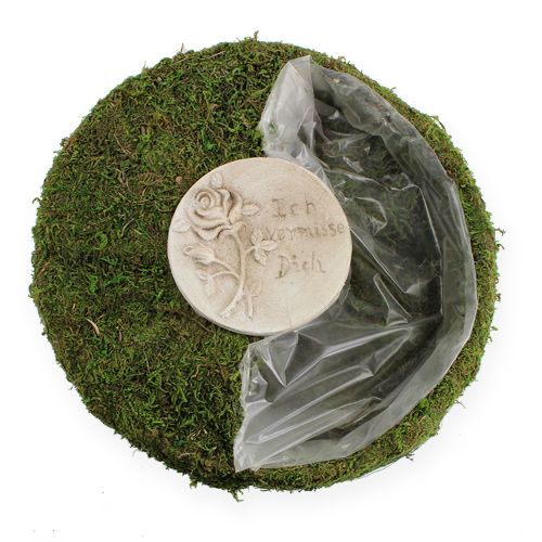 Floristik24 Couronne de mousse Ø 30cm avec trou de plantation