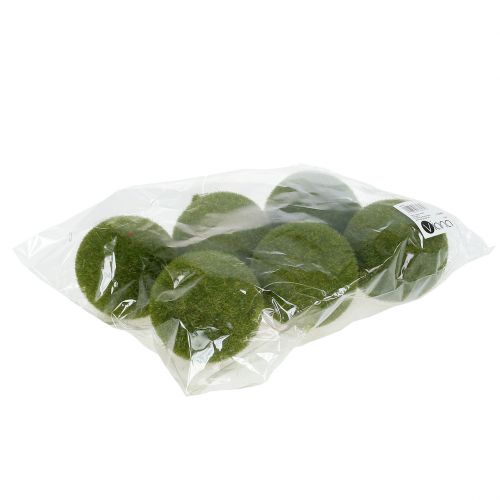 Floristik24 Boule mousse Ø8cm verte 6pcs