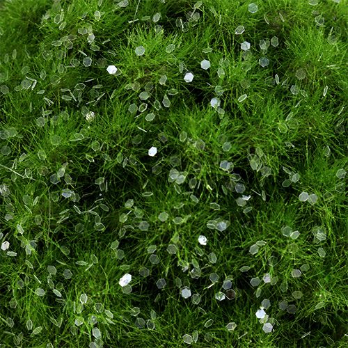 Floristik24 Boule de mousse verte avec paillettes Ø 9 cm