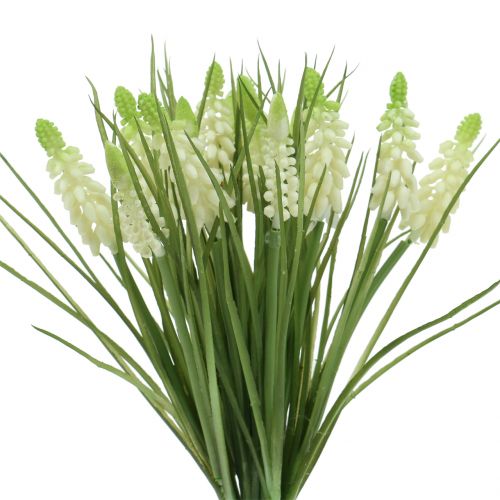 Article Jacinthes de raisin en bouquet blanc 30cm 15 pcs