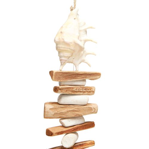 Article Guirlande de coquillages escargots de mer décoration d&#39;été naturel assorti 69cm 3pcs