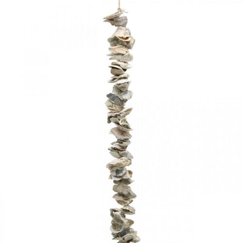 Article Guirlande de coquillages, décoration maritime, été, collier coquillages couleurs naturelles L130cm