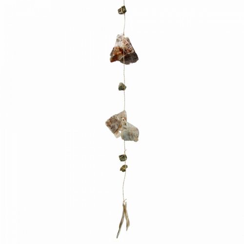 Article Guirlande de coquillages avec pierres nature 100cm