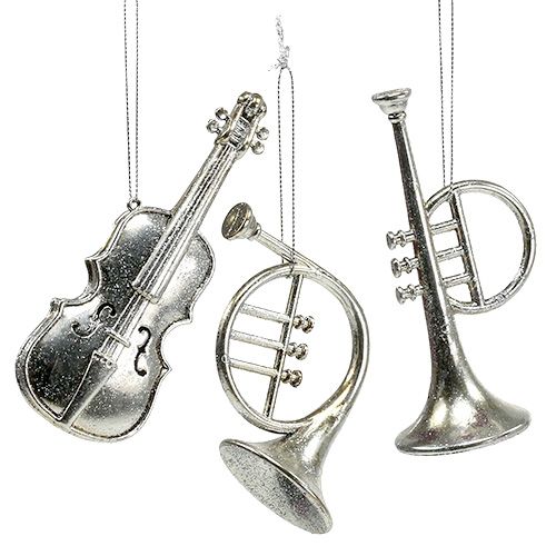 Tri des instruments de musique. 12cm - 14,5cm argent 3pcs